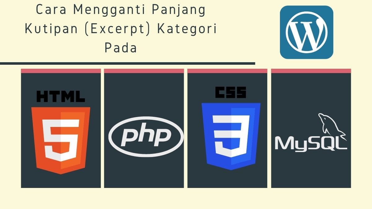 Cara Mengganti Panjang Kutipan Excerpt Kategori Pada WordPress