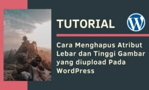 Cara Menghapus Atribut Lebar dan Tinggi Gambar yang diupload Pada WordPress