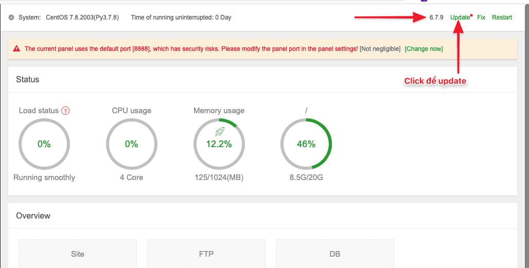 Cara Update aaPanel 2