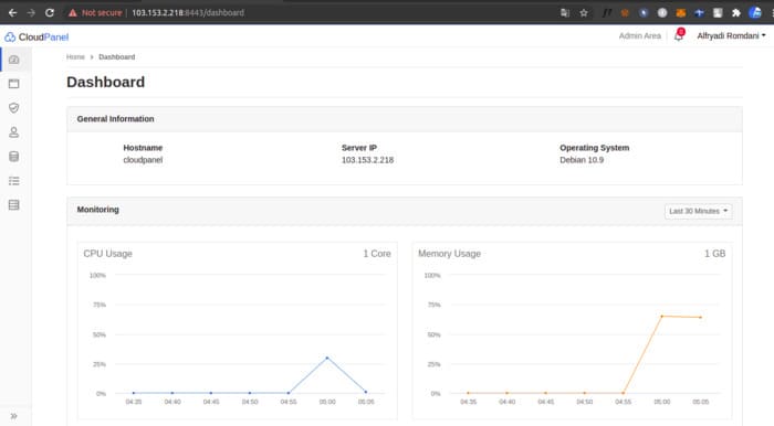 Install Cloudpanel5